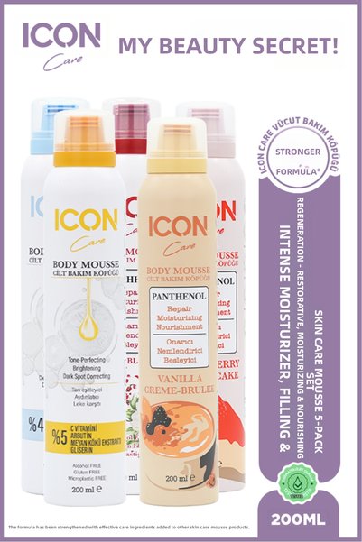 ICON Care رغوة العناية بالبشرة مع فيتامين سي وحمض الهيالورونيك وويلد بلوم وفر...