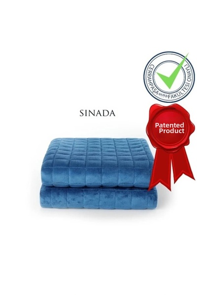 Vayomy Weighted Blanket Double Quilt 8 kg Blue Wool 200X220 100% Cotton Can B...