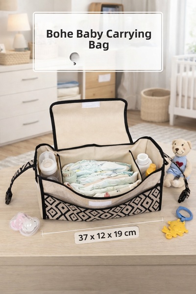 PONÇİK BEBEK Baby Stroller Hanging Bag for Bottles, Diapers, and Accessories ...