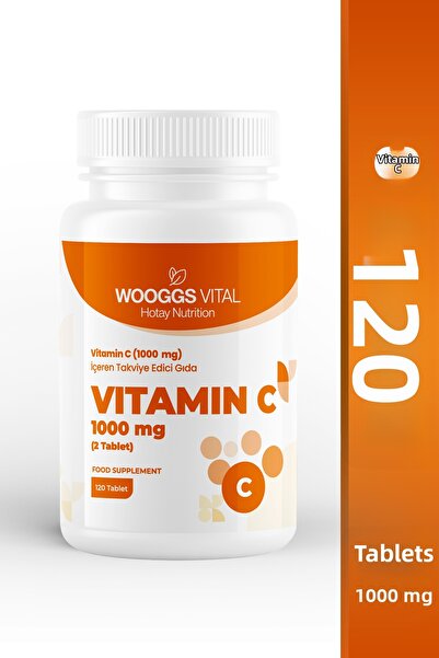Hotay Nutrition Wooggs Vital مكمل غذائي يحتوي على فيتامين سي (2 قرص 1000 ملغ)...
