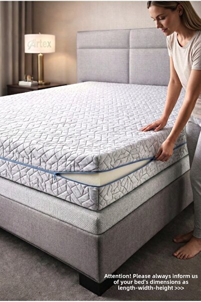 Artex Zippered Mattress Cover 160X200 Protector 100% Cotton Cover Special Pro...