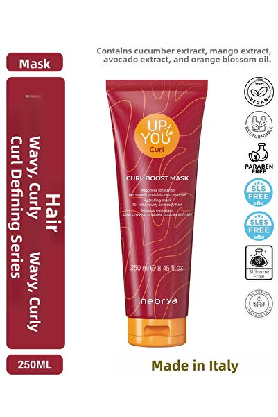 Inebrya قناع كيرل بوست لتعزيز التجعيدات وترطيبها 250 مل