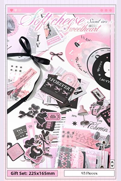 Buka Shops Bullet Journal and Scrapbook Set - 101 Piece Pink Black Sweet Cool...