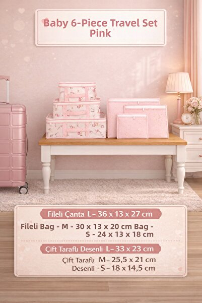 PONÇİK BEBEK Hospital Exit Organizer Baby Luggage Organizer Set of 6 Baby Lug...