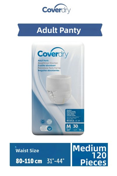 Coverdry Adult Patient Diapers with Panties Medium 120 Pieces