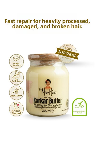 Dr. Mom Hand زبدة كاركار 220 مل "للشعر المتساقط والمتساقط والمتساقط