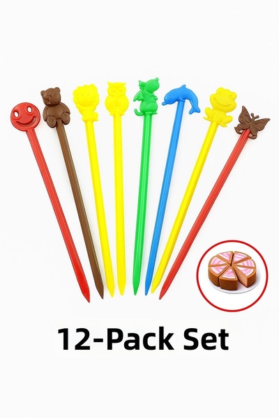 EFE PASTACILIK Acadele din plastic colorate și bomboane de mere – Stick de pr...