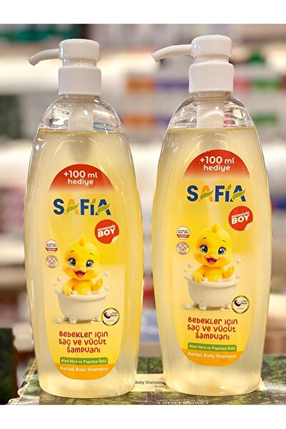 Safia Hair and Body Shampoo for Baby 750 ml * 2 Pcs Gi̇mdes Certified