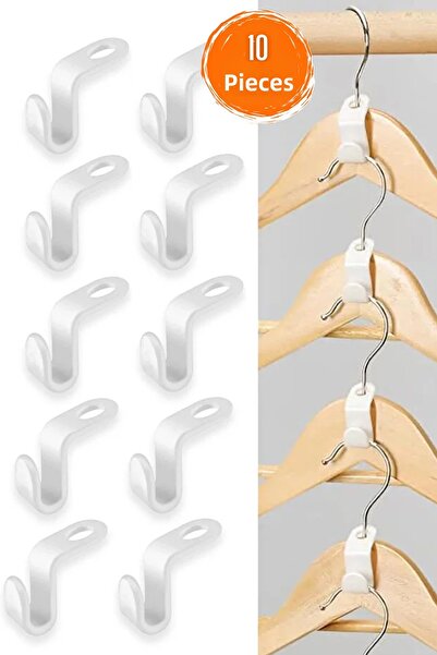 Omuta Hanger Multiplier Hook 10 Pieces Wardrobe Organizer Closet Hanger Organ...