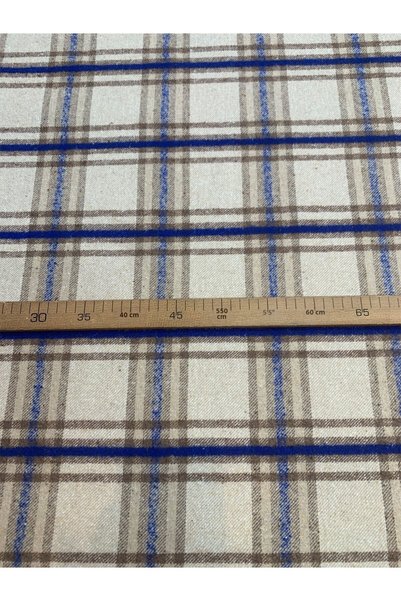 Yiğit Kumaş Thick Plaid Lumberjack Fabric Winter - Milky Coffee, Blue, Coffee