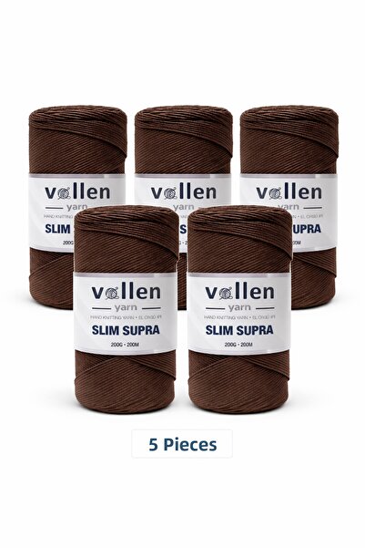 vollen yarn Slim Supra Macrame Rope Waxed Pase Rope 200Gr 200Mt 5-Pack Bag Rope