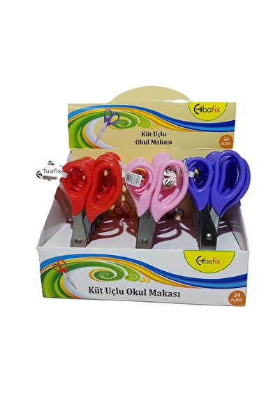 Bafix Foarfece școlare cu vârf ascuțit 13,5 cm (Pachet de 24)