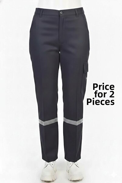 Secura İş Güvenliği بنطلون عمل شتوي 7*7 جبردين 100% قطن للجنسين السعر لقطعتين