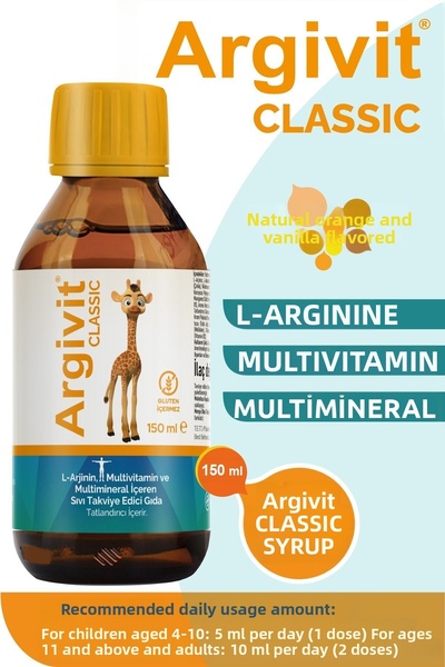 Argivit Classic Syrup 150 ml - Orange and Vanilla Flavored