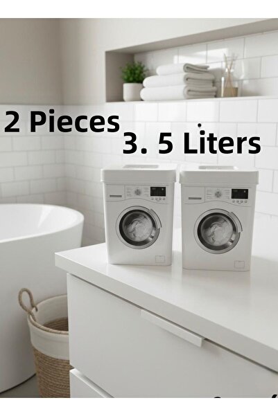 Tercih Home 2 قطعة 3.5 لتر موزع المنظفات المزخرف صندوق المنظفات حاوية المنظفا...