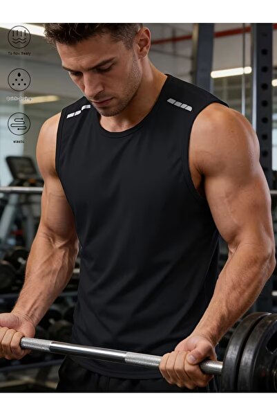 bellanova Silatrend Men's Black Original Printed Oversize Cut Cotton Crew Nec...