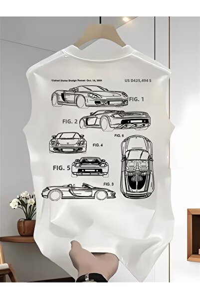 valeriae Ανδρικό λευκό μπλουζάκι με αυθεντικό στάμπα, υπερμεγέθη κοπή, βαμβακ...