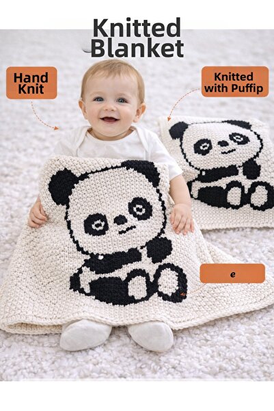 lupi Puffy Hand-Knitted Baby Blanket