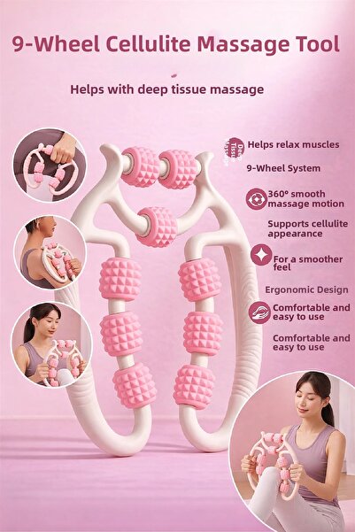 Berdina Home Muscle Relaxing Massager 9-Wheel Adjustable Lymphatic Drainage R...