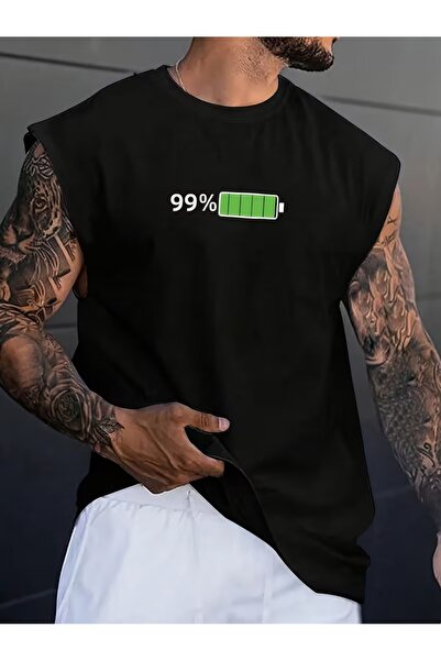 bellanova Black Crew Neck Superior Quality Printed Youth Modern Cut Tank Top