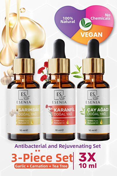 ES ESENIA زيت شجرة الشاي بالثوم الأبيض 100% نقي وطبيعي، زيت عطري عشبي طبيعي ب...