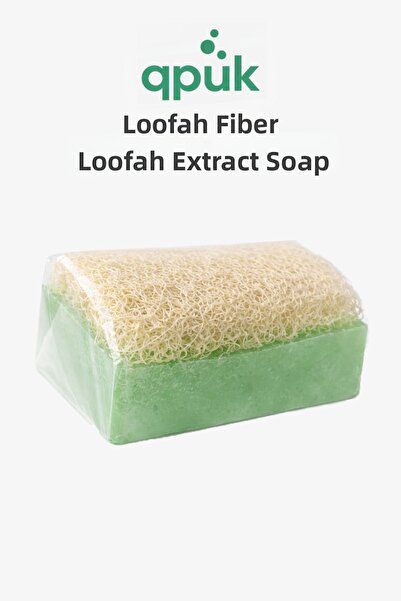 qpuk Tea Tree Extract Pumpkin Fiber Soap – Transparent Natural Exfoliating So...