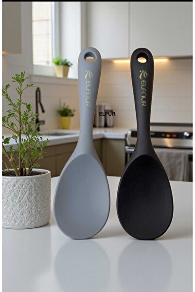 elfnur (2 Pieces Ultra Hard Tip Silicone Rice Spoon High Heat Resistant Firep...