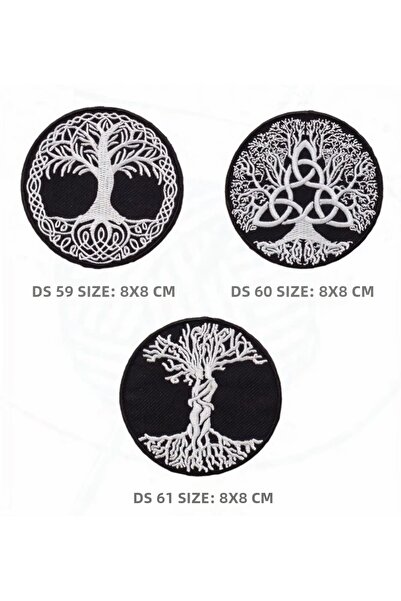 fema aksesuar Iron-On Arma-Patch-Patch Tree of Life-Cycle-Scandinavian Mythol...