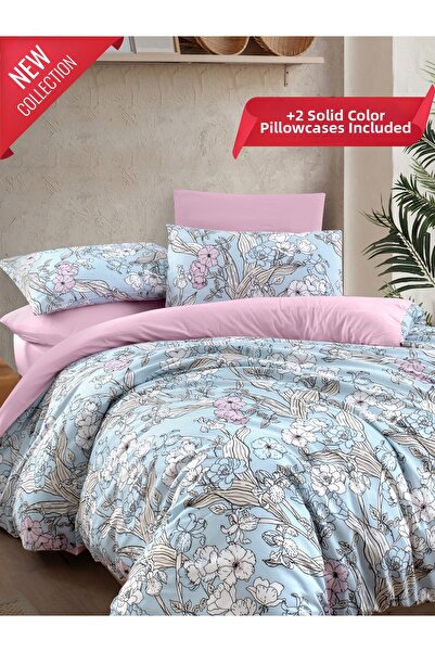 MYSTORY HOME COLLECTION 4-Piece Double Duvet Cover Set Fiore