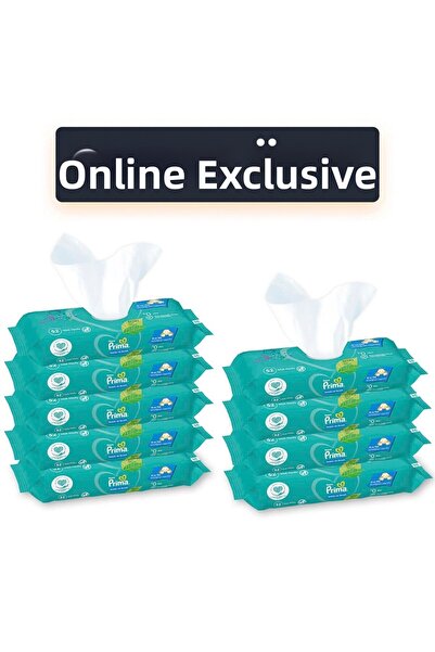 Prima مناشف مبللة منعشة ونظيفة 52 قطعة 9 عبوات