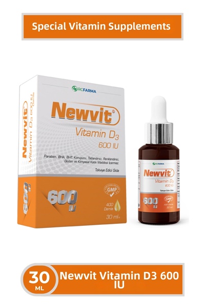 Newvit فيتامين د3 600 وحدة دولية 30 مل قطرات
