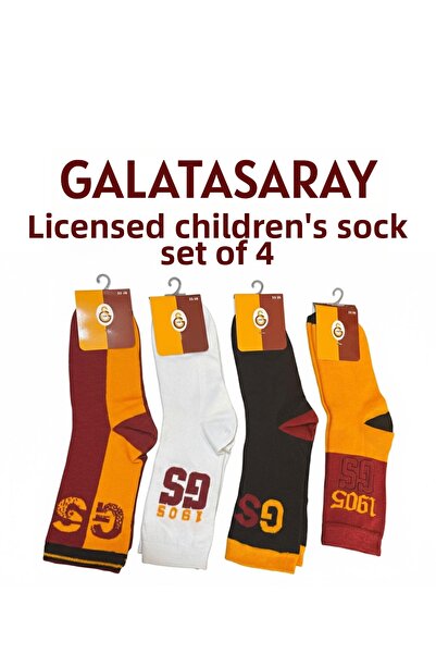 Galatasaray Лицензирани детски чорапи 4 ЧИФТА 1905