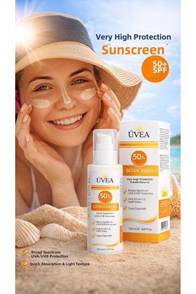 UVEA Spf 50+ Sunscreen 150 ml – Uva/Uvb Broad Spectrum High Protection m