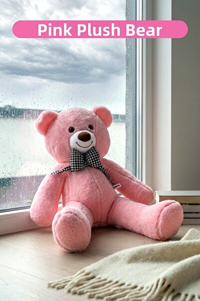 ROZİTOYS دمية دب ناعمة بحجم كبير 80 سم مع ربطة عنق