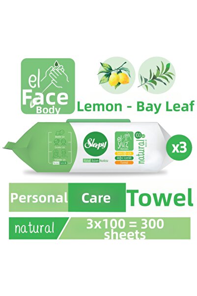 Sleepy منشفة العناية الشخصية الطبيعية 3x100 (300 ورقة)