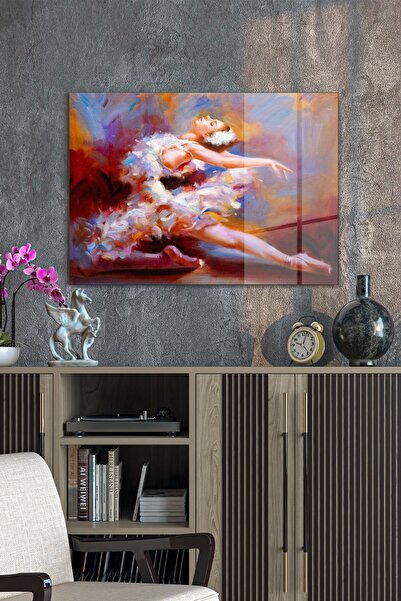 Decovetro Ελαιογραφία σε γυαλί Έγχρωμη Μπαλαρίνα