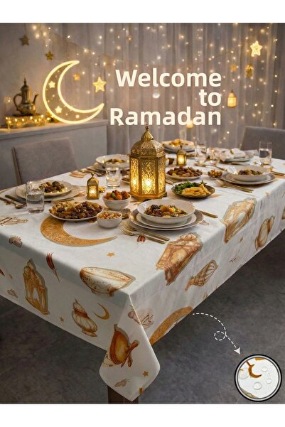 Soft Kare Față de masă rezistentă la lichide Ramadan – Față de masă cu model,...