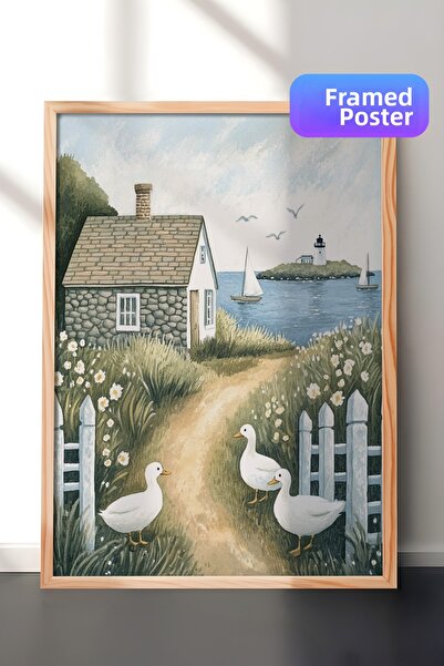 Zestia Εικονογράφηση με ξύλινο πλαίσιο, Εικονογράφηση αγροτικού εξοχικού σπιτ...