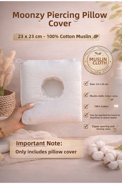 moonzy - minimalist & cozy Husă pentru pernă Moonzy Piercing – 26 x 26 cm – 1...