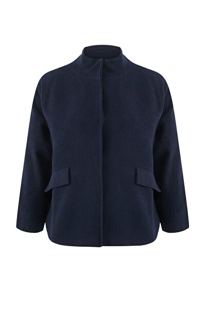 Trendyol Collection Jachetă bomber subțire, croială oversize, albastru marin,...