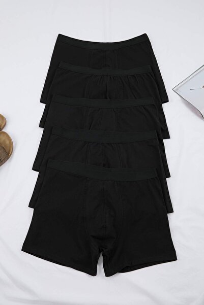 Trendyol Collection Black Large Size Men's 5-Piece Boxer Tmnaw26Dm00002