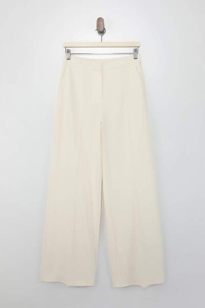 Trendyol Collection White Wideleg/Wide Leg Woven Premium Pants Twoss26Pl00057