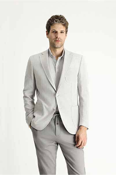 Kiğılı Jachetă sport din bumbac cu model slim fit