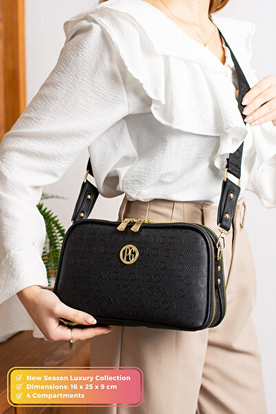 POLOGRAND London Original New Season 4-Compartment Luxury Soft Leather Comfor...