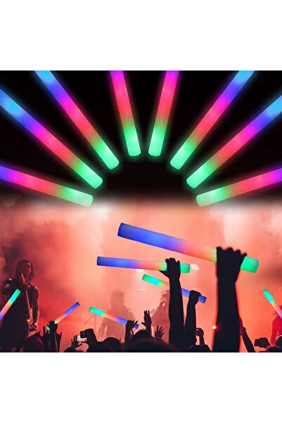 Skygo Led Işıklı 3 Modlu Kauçuk Işıklı Sünger Parti Çubuk Sopa - 46 cm (6’lı ...