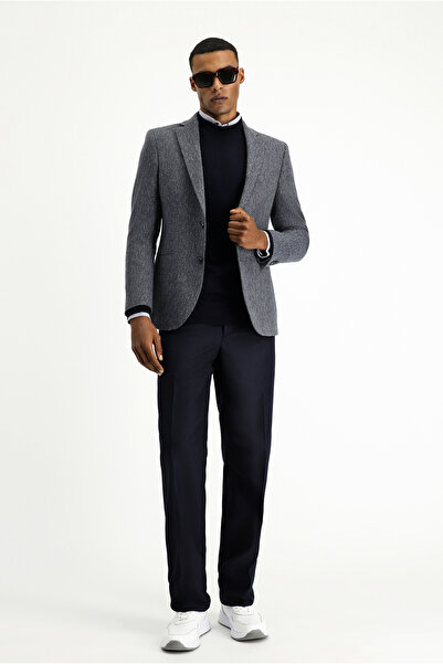 Kiğılı 4 Drop Relaxed Fit Jachetă clasică din lână cu model, croială conforta...