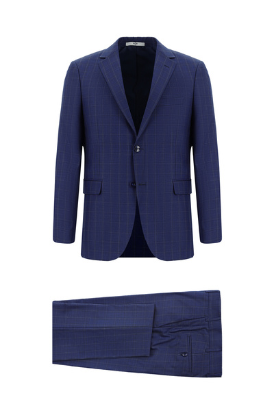 Kiğılı 6 Drop Regular Fit Standard croială Costum în carouri