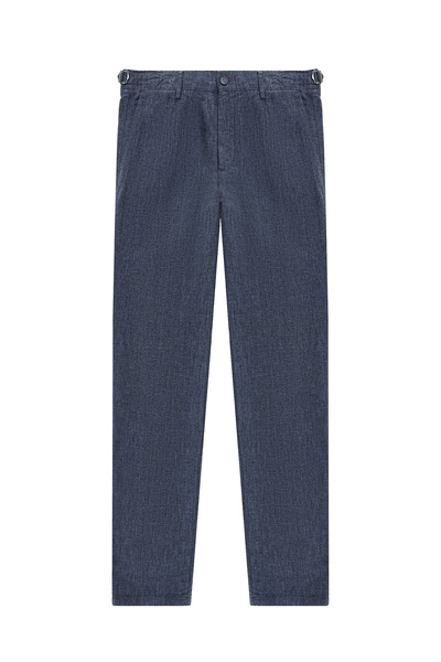 Abdullah Kiğılı 7 Drop Slim Fit Slim Fit Buckled Linen Classic Fabric Trousers