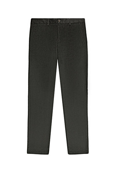 Abdullah Kiğılı 6 Drop Regular Fit Standard Cut Lycra Velvet Trousers