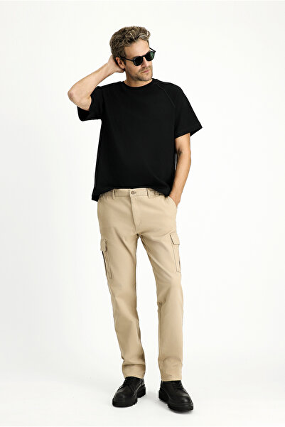 Kiğılı 6 Drop Regular Fit Standard Cut Pantaloni cargo din Lycra cu talie ela...